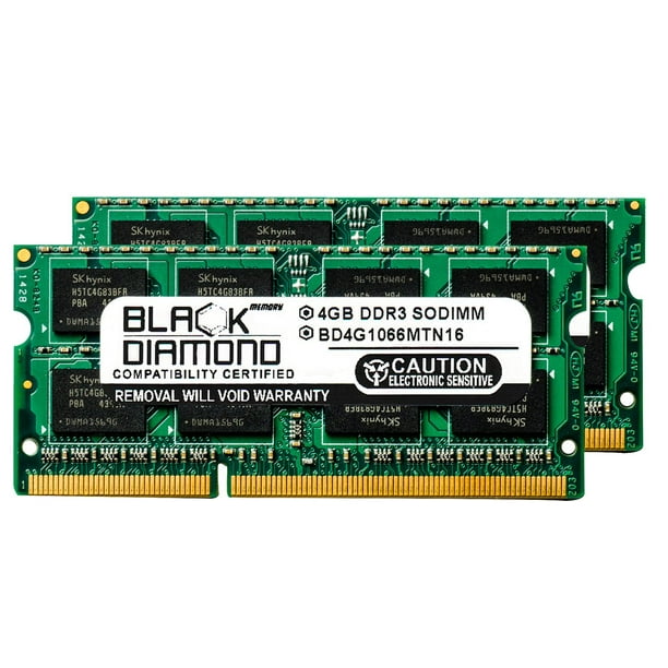 8GB 2X4GB Memory RAM for Toshiba Satellite Pro L550-19E 204pin 1066MHz PC3-8500 DDR3 SO-DIMM Black Diamond Memory Module Upgrade 